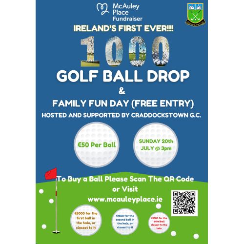 Ireland’s First Ever 1000 Golf Ball Drop – Win up to €5,000