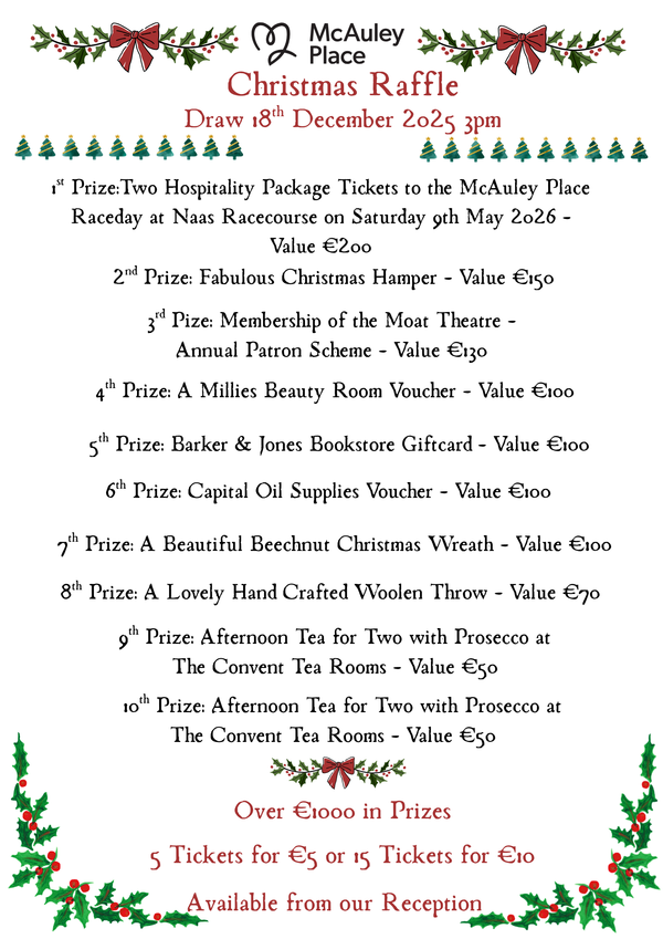 McAuley Place Christmas Raffle