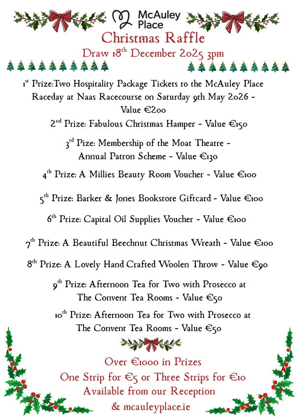 McAuley Place Christmas Raffle